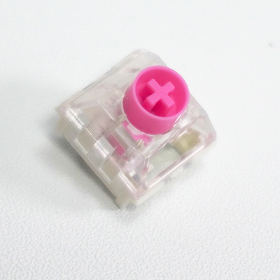 kailh サイレントピンクスイッチ 軸となるステムがピンク色 ハウジングは透明