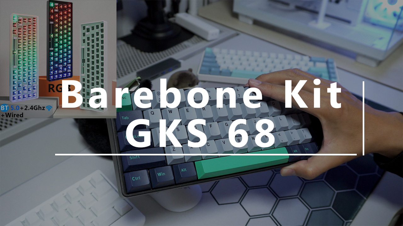 GKS68キーボードを手に持っている GKS68レビューのアイキャッチ画像