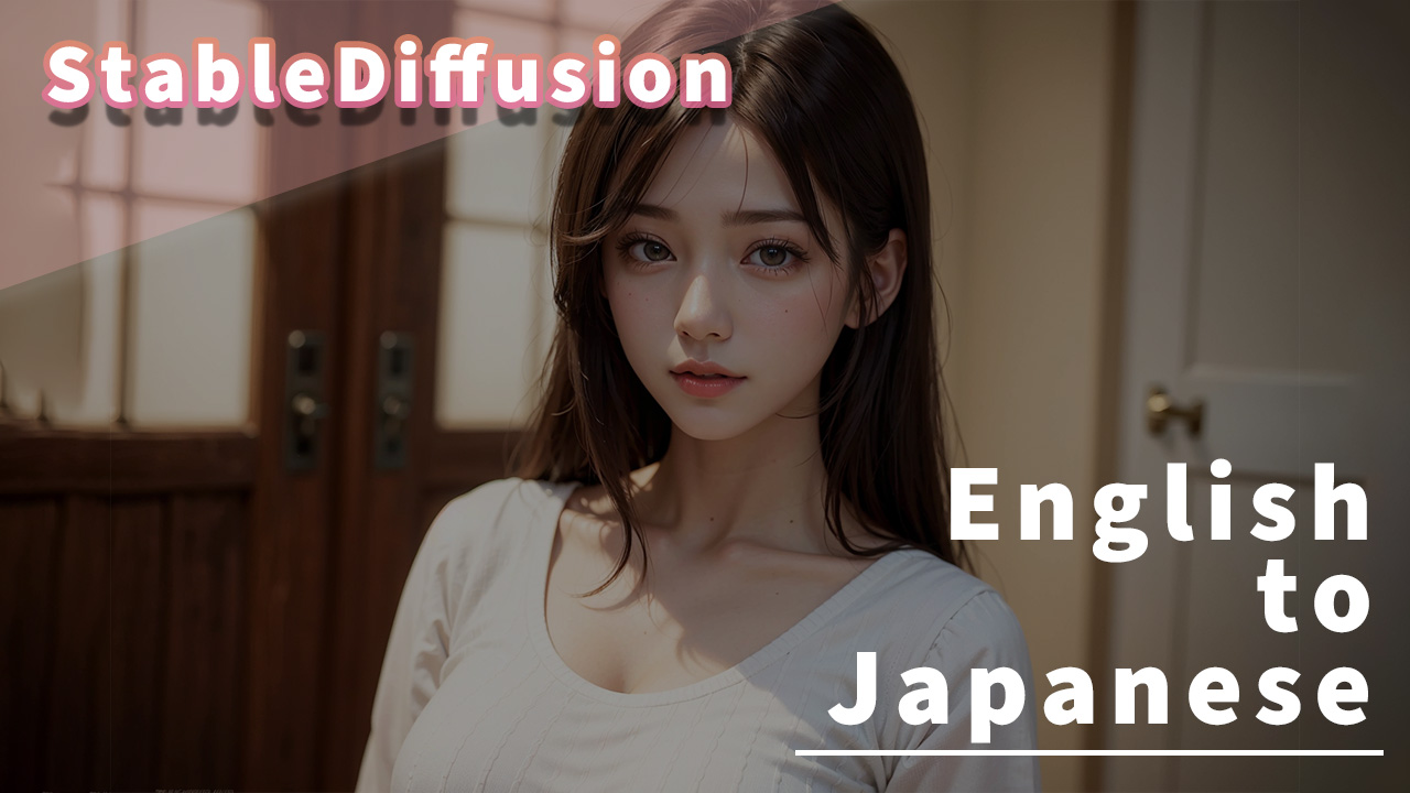 stable diffusion webUI日本語化のアイキャッチ画像 黒髪の若いアジア女性のバストアップ写真